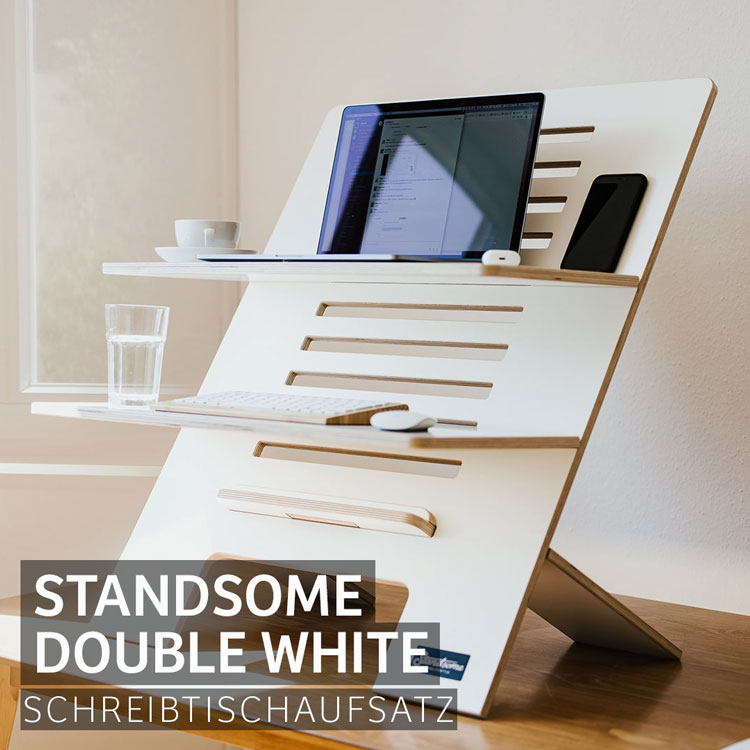 Schreibtischaufsatz - Standsome Double White